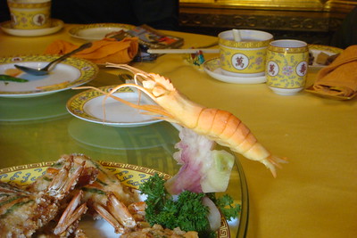this beautiful prawn carved from a carrot...