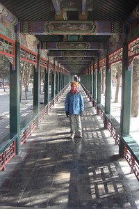 the covered walkway where the emperors would walk to enjoy the Summer Palace in the shade