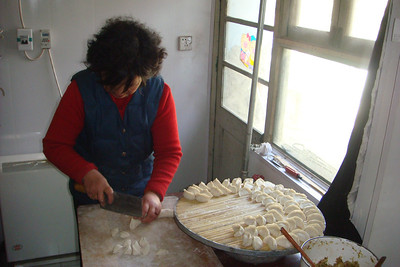 we got to try our hands at making Chinese dumplings