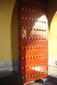 nine is a lucky number so the gate doors have 81 nails, nine rows of nine