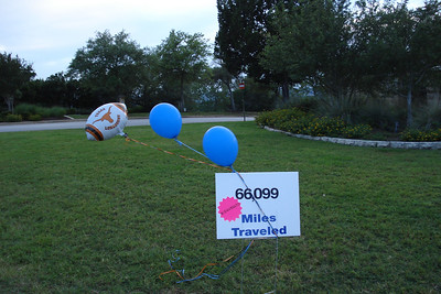 our neighbors made signs to count down the last few miles