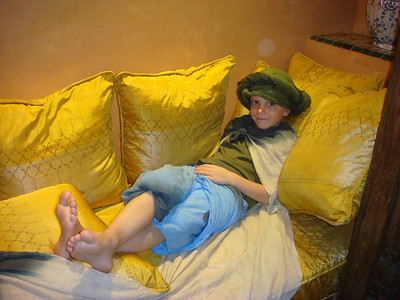 Benji relaxing Arabian style