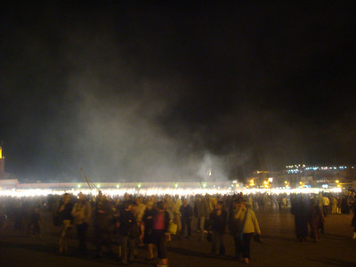 back at the square at night
