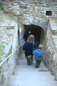 descending towards the castle tunnels