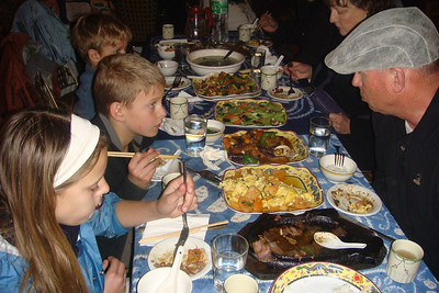 ...to a New Year's feast at a local restaurant