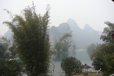 some views of the Yulong River and karst from our hotel